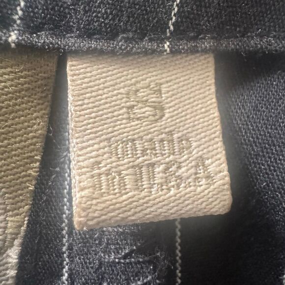 Comfy USA Pinstriped Asymmetrical Button Up Size S - Picture 5 of 6